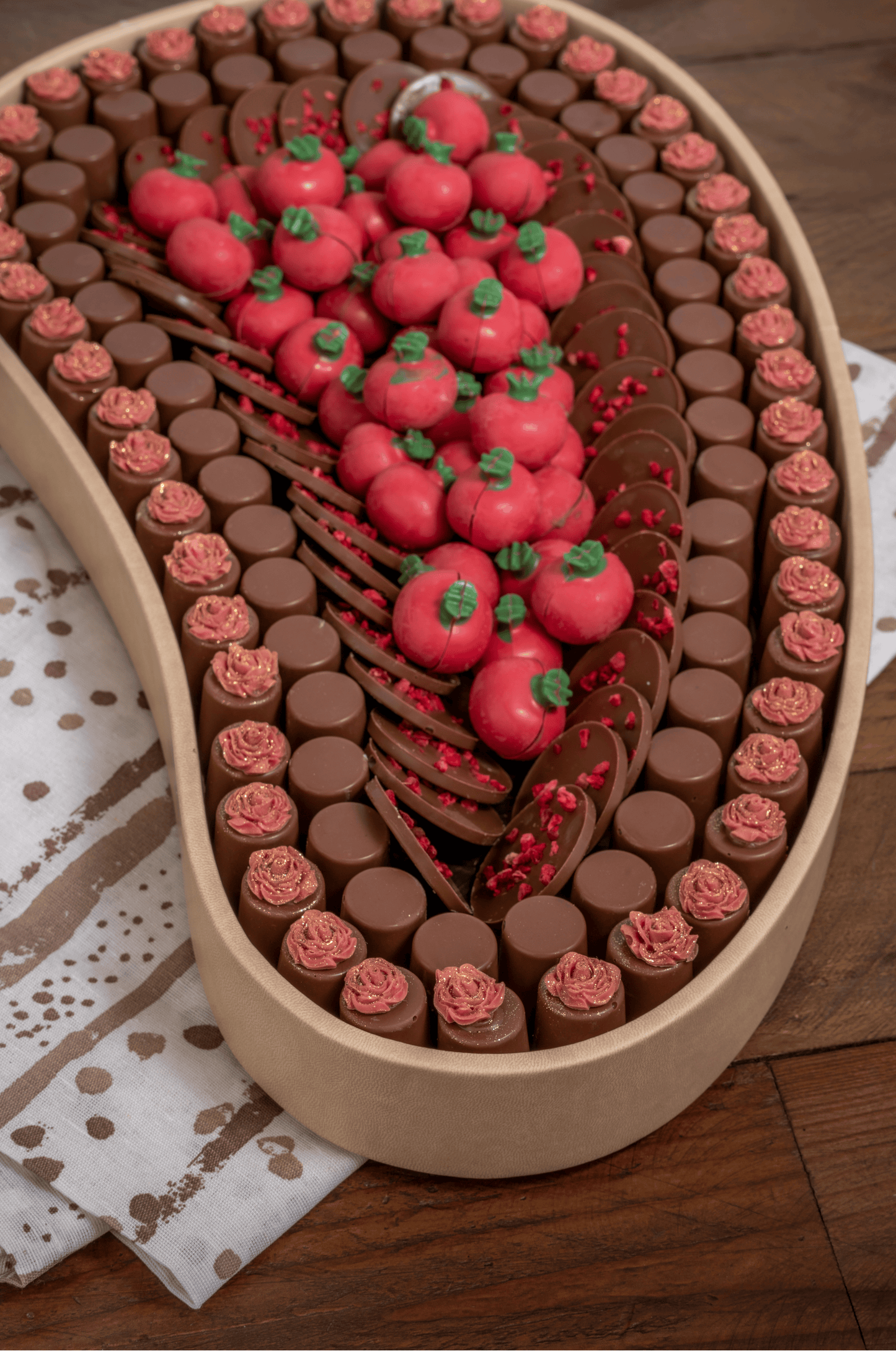 Ruby Bloom Chocolate Tray