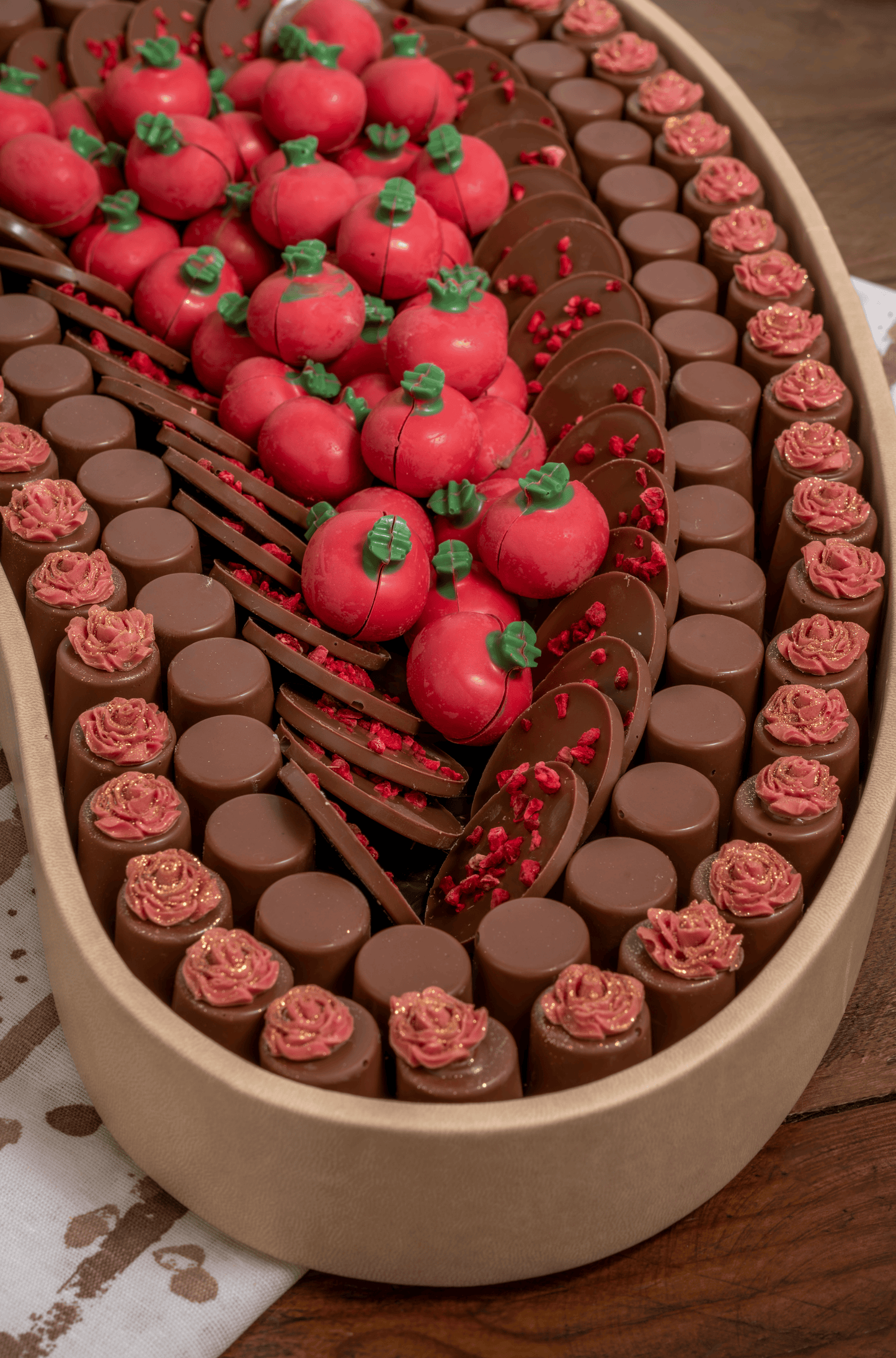 Ruby Bloom Chocolate Tray